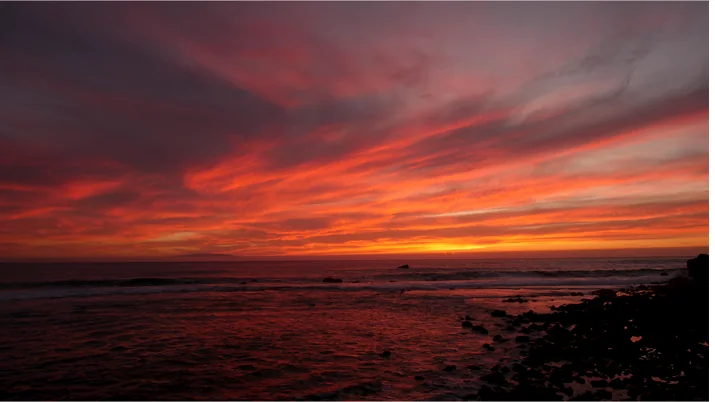 Atardecer sobre el mar desde Valle Gran Rey